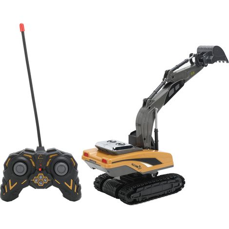 Pelleteuse télécommandée à l'échelle 1:24, haute simulation, en plastique et métal résistants, pour une meilleure coordination main-œil, idéale pour les enfants de plus de 6 ans. (1/5)