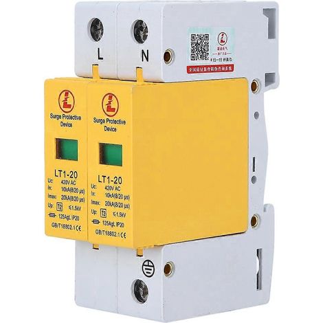 Überspannungsschutzgerät Gelbes Modul 2P LT120 20 kA AntiThunder Modulare Geräte