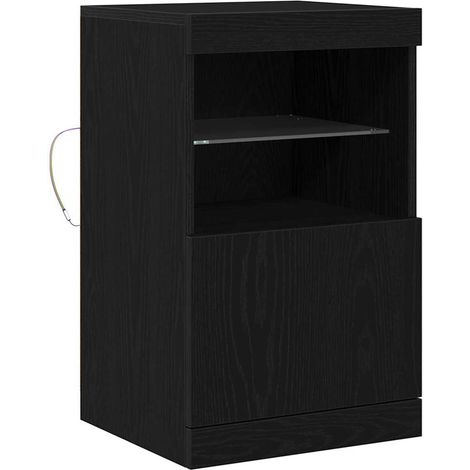 Maison Exclusive - Buffet LED Chêne noir 41 x 37 x 67 cm Bois d'ingénierie