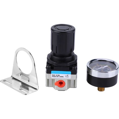 AR2000-02 G1/4" Air Filter Source Compressor Adjustable Pressure Regulator Reduce Valve (1/5)