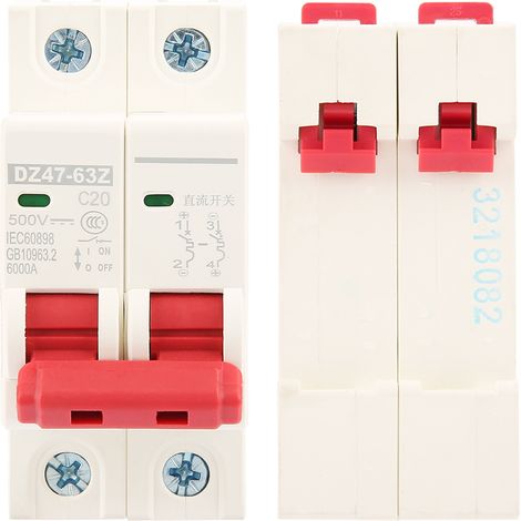 Miniatur-Photovoltaik-Leistungsschalter DC DZ47-63Z-2P 20A (1/5)