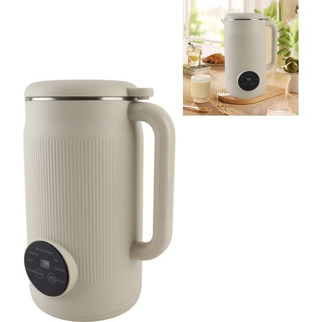 Automatischer Multifunktionsmixer (1200 ml) mit Antihaftbeschichtung, automatischer Reinigung und Warmhaltefunktion für pflanzliche Getränke (Sojamilch, Mandelmilch, Hafermilch) [Küche] [Sojamilchbere (1/5)