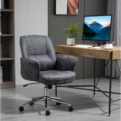 Silla de oficina XXL ergonómica, altura regulable y función balancín, gris oscuro, DESVIAE (1/5)