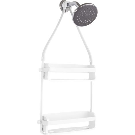 Support accessoires de douche 2 étagères Flex Blanc (1/5)