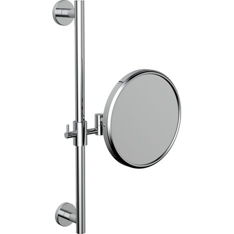 Miroir Grossissant Mural 3X En Acier Inoxydable Et Verre  Marcel