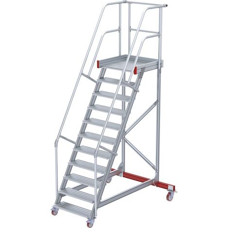 Euroline 513 Wartungsbühne 60° 800mm Stufenbreite 10 Stufen Alu gerieft