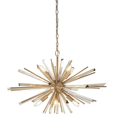 Merano Salerno Suspension à 8 lampes en laiton antique avec verre à champagne (1/5)
