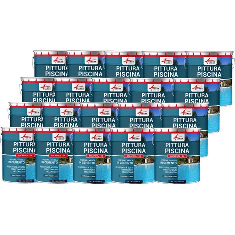 Vernici impermeabilizzanti per piscine - ARCAPOOL - 24 - 20 x 10 L Blu Cobalto - RAL 5013 - ARCANE INDUSTRIES