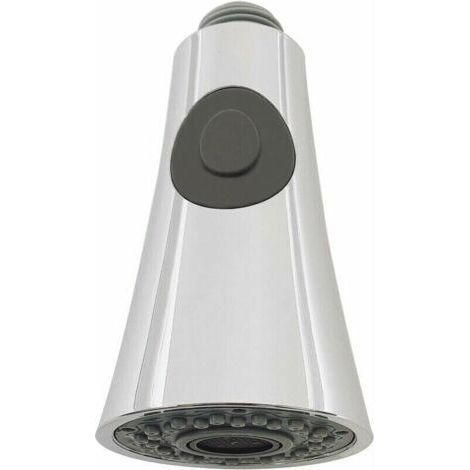 Remplacement pour robinet de cuisine, douchette, robinet de cuisine, 2 jets, pommeau de douche de rechange pour mitigeur de cuisine, universel G1/2 - argent (1/5)