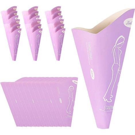 40PCS Urinoir pour Femme Pliable, Urinoir en Papier Jetable pour Pipi Debout Femme, Urinoir Portable pour Enceintes, Personnes (1/5)