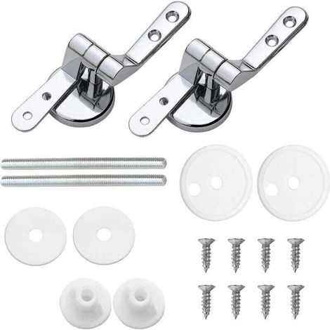 Enowelir Lot de 2 Charnières de Rechange pour Abattant WC avec Fixations en Alliage (1/5)
