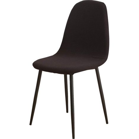 Set of 1/4/6 modern and retro jacquard dining chair covers for kitchen, living room, dining room, bar, cafe (black, 1 set) (1/5)