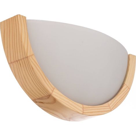Wandleuchte, Wandlampe Innen "Kris" aus Holz für Wohnzimmer & Esszimmer von Envostar