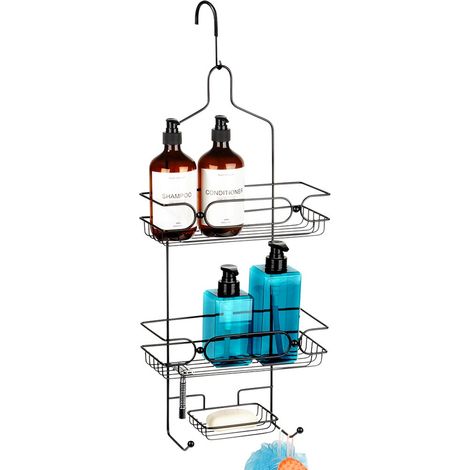 Badezimmerregal zum Aufhängen am Glas einer Duschkabine oder Kosmetik