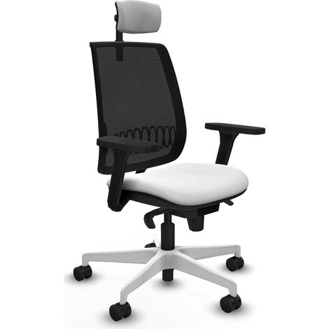 Silla de oficina piqueras y crespo Alares negra malla ajustable (1/2)