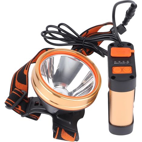 Lampe Frontale Alimentée par Batterie Haute Puissance, Lampe Frontale Portable avec Batterie au Lithium pour les Activités de Plein Air
