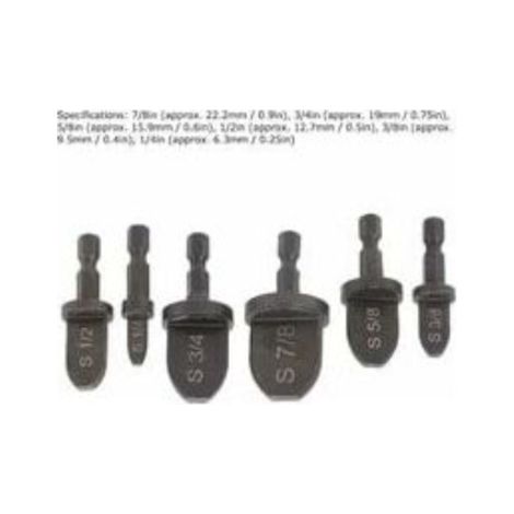 6 pièces tube extenseur portant acier tige hexagonale climatiseur tuyau en cuivre poinçon trousse à outils outil multifonction tuyau en cuivre tornade (1/4)