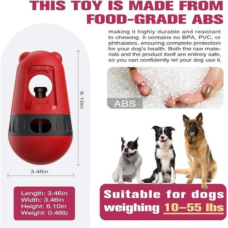 Jouets pour chiens grands mordilleurs rouges, jouets résistants et durables à mâcher pour stimuler l'activité et réduire l'ennui (1/4)