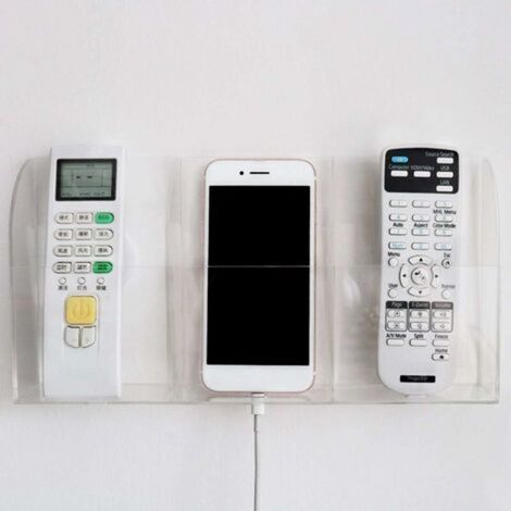 Support muraux en acrylique per telefoni cellulari - 3 scomparti con telecomando (1/3)
