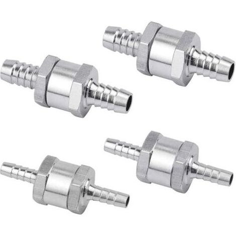 Set de 4 Clapets Anti-Retour Gasoil 6/8/10/12mm, Valves en Alliage d'Aluminium pour Essence et Diesel (1/5)