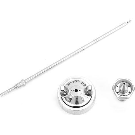 Lot de 3 embouts d'aiguille de buse en acier inoxydable compatibles avec le pistolet à peinture pneumatique W-101 (1,3 mm) (1/5)