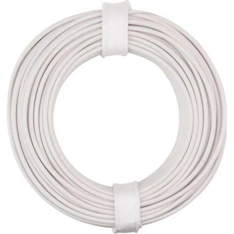 Donau Elektronik Cable eléctrico blanco 10 metros 1x0,25 mm²