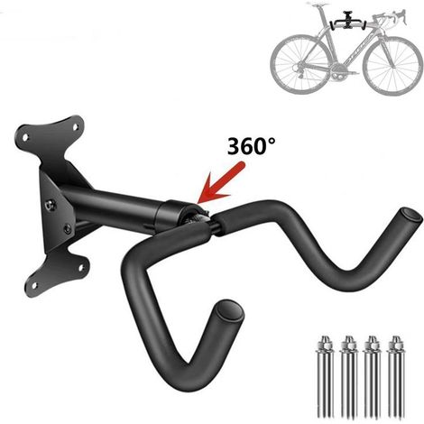Support mural pour vélo de garage pivotant, porte-vélo de montagne vertical peu encombrant, porte-vélo de montagne, crochet à vélo mural, support de rangement pour vélo vertical rembourré (char (1/5)
