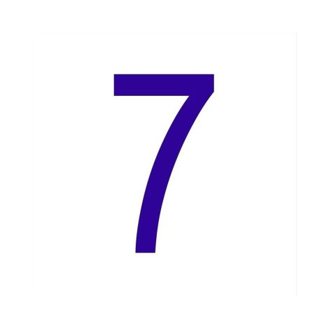 Señal informativa Números carácter azul            7