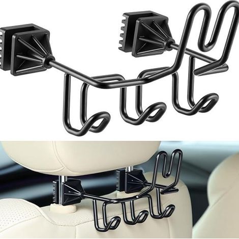 Support de casque de sécurité pour camion, support de voiture avec 3 crochets pour casque de sécurité, casquette, veste et sac à outils, accessoire de casque pour hommes et femmes (noir, 1 pièce) (1/5)
