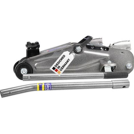 alca® Rangierwagenheber – hydraulisch, 2 Tonnen Traglast, Hubhöhe 135–330 mm, stabile Ausführung, zweiteiliger Griff, grau