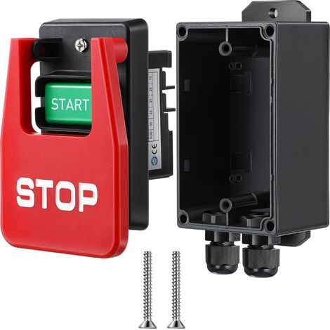 Interrupteur mécanique GH03-A HY56 Interrupteur universel monophasé/triphasé avec fonction d'arrêt d'urgence, interrupteur spécial pour machines à scier et machines à découper, multi-tension 120V/220 (1/5)