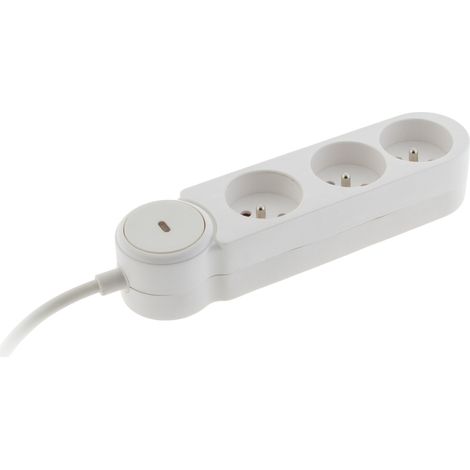 Bloc multiprise Iota 3x16A + interrupteur - Blanc - Zenitech
