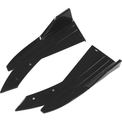 Ensemble de 2 pièces comprenant pare-chocs arrière, aileron arrière en queue de canard, jupes latérales et diffuseur en noir brillant (universel) (1/5)