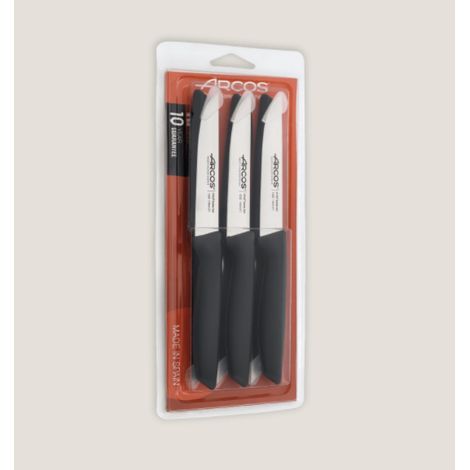 JUEGO DE CUCHILLOS NIZA - Set de 6 piezas - Cuchillo de verduras (110 mm), perfecto para limpiar, pelar y cortar pequeñas frutas y verduras. (1/2)