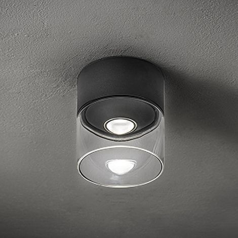 Lens Lampada da soffitto LED in alluminio pressofuso Grigio Scuro 6.5W 3000K IP65 - Soluzione di illuminazione versatile per esterni ed interni (1/3)
