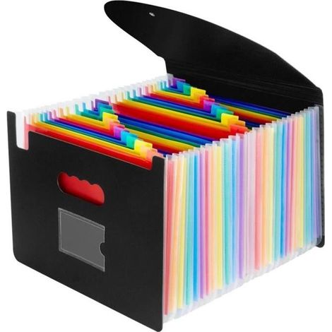 Trieur Document A4 - OffiConsent - Extensible - 24 Compartiments - Polypropylène - Mixte (1/4)