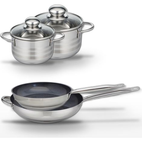Lot 2 Poêles 28/32cm & 2 Faitouts 14/16cm Elo Profi Therm Platinum (1/5)