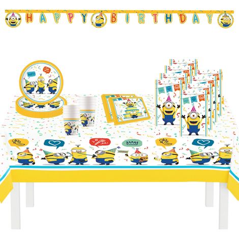 Set de fête 46 pièces de vaisselle jetable pour anniversaire d'enfant et fête à thème, décoration de table (1/5)