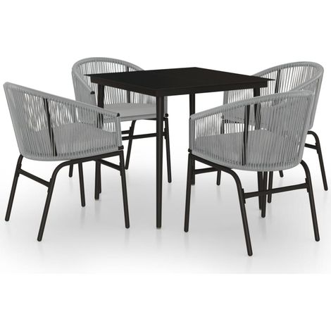 Maison Exclusive - Set da Pranzo da Giardino 5 pz Grigio