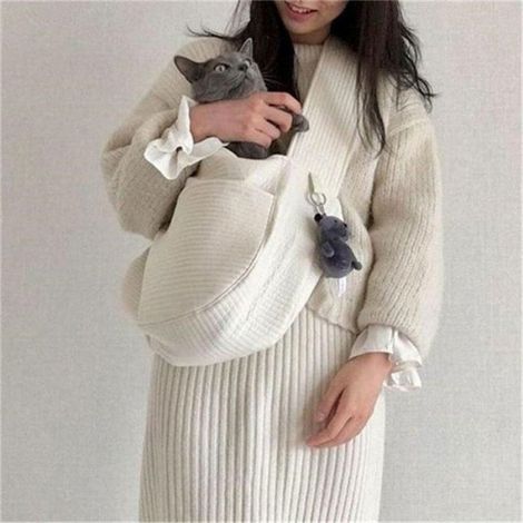 Porte élingue pour animaux - Capacité 6 kg Toile douce - Pour petits chiens et chats (1/5)