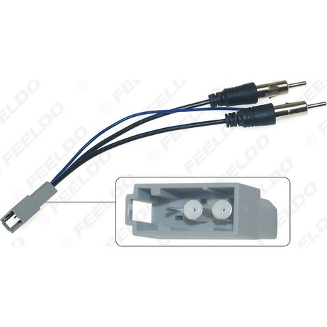 Compatible avec les autoradios CD doubles Honda CRV, Accord et Civic, câble adaptateur et connecteur femelle pour antenne FM.