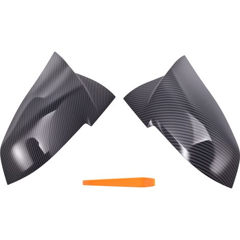 Carbon Fiber Black Wing Mirror Cover Caps For BMW F20 F21 F22 F30 F32 F36 F87 (1/5)