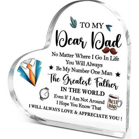 Plaque acrylique cœur décoratif à poser, décoration bureau moderne, cadeau souvenir(10 cm) (1/4)