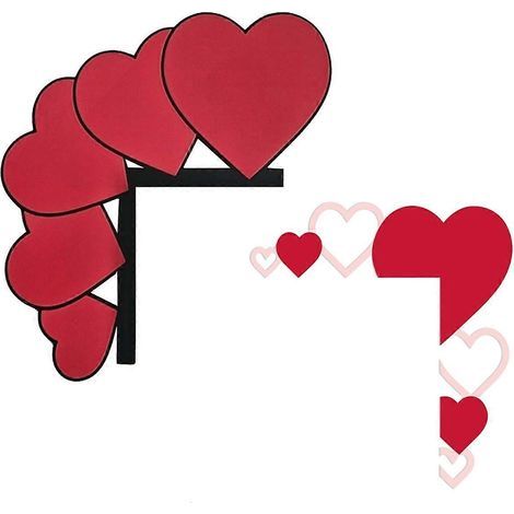 Neue Eckdekoration aus Holz für die Tür zum Valentinstag (1/5)