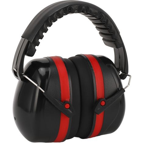 Casque antibruit industriel, protection auditive, taille ajustable, pliable, pour bébés et adultes, noir et rouge