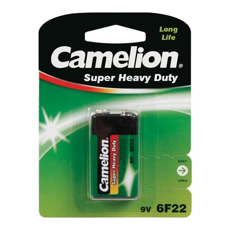 Camelion Zinc-Carbono - Pila Rectangular - 9 V - 400 mAh (1 ud./blíster)