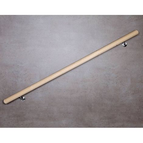 Dieda Handlauf-Komplettset Fichte 1500 x 52 mm, Konsolen V2A (1/2)