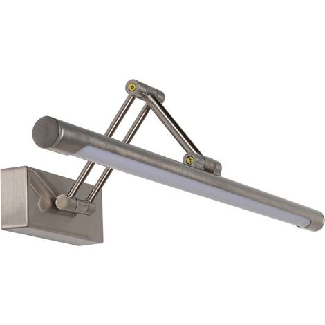Applique murale tableau LED orientable 60cm 12W IP20 aluminium nickel (1/5)