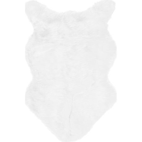 Eujgoov Tapis Doux en Fausse Fourrure de Mouton, Tapis, Tapis pour Chambre à Coucher, canapé, Salon, 15,8x23,6 Pouces (White) (1/5)