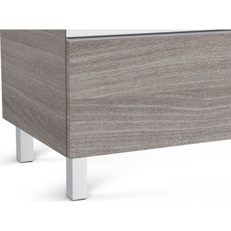 Conjunto de cuatro patas para mueble de baño THE GAP - ROCA Acabado: Aluminio
